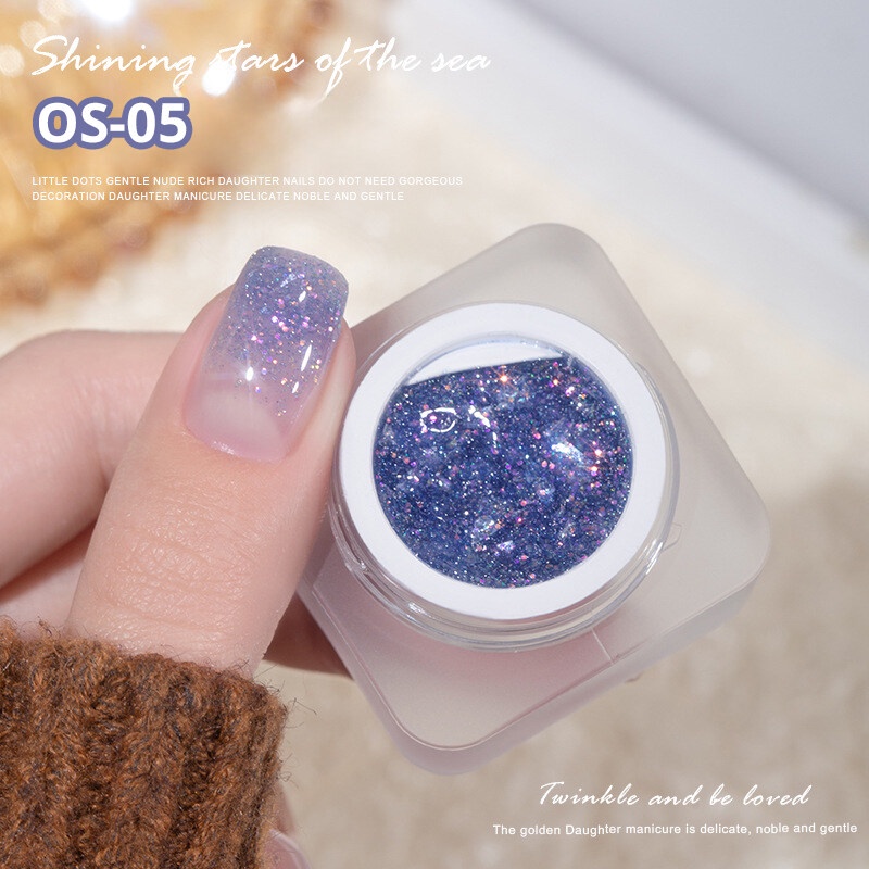 *พร้อมส่งในไทย* Glitter Diamond กลิตเตอร์ทาเล็บเจล รุ่น OceanStar สีกากเพชรสวยละมุน แวววาว - รูปที่ 4