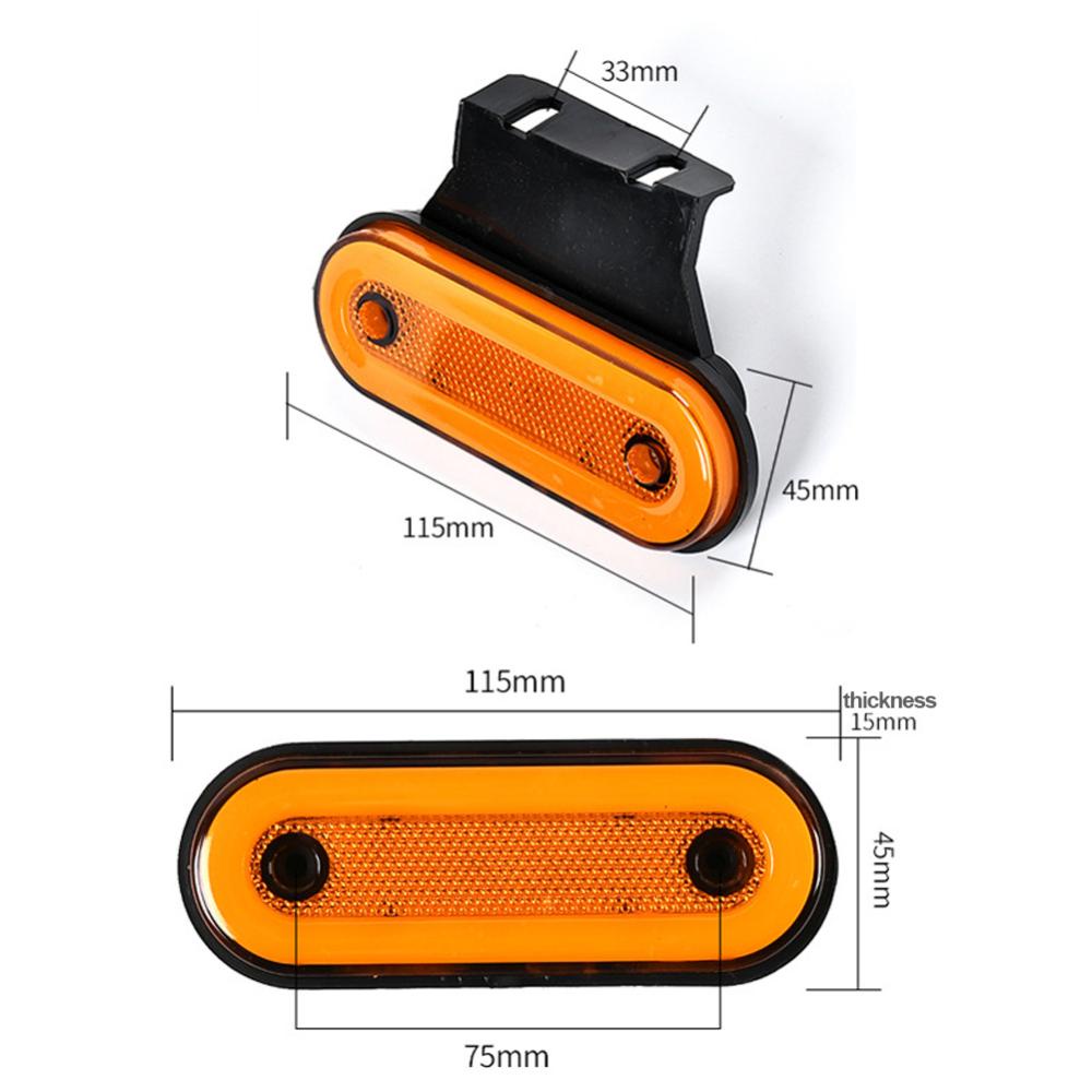 Okcatzone ไฟหรี่ LED 12V 24V พร้อมตัวยึด สําหรับรถบรรทุก รถพ่วง 1 ชิ้น A9P6 - รูปที่ 3