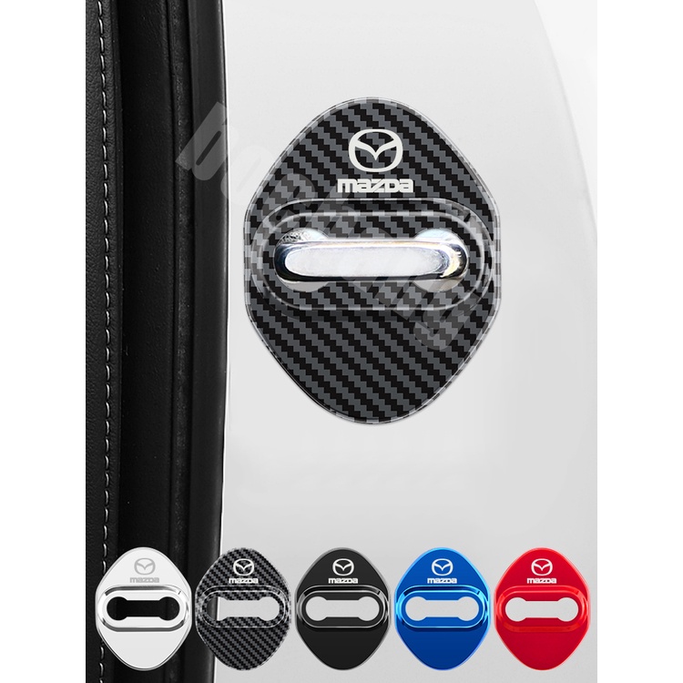 ฝาครอบล็อคประตูรถยนต์ สเตนเลส สําหรับ Mazda 2 3 5 6 8 CX5 CX-5 CX-7 CX-9 MX-5 ATENZA Axela 4 ชิ้น
