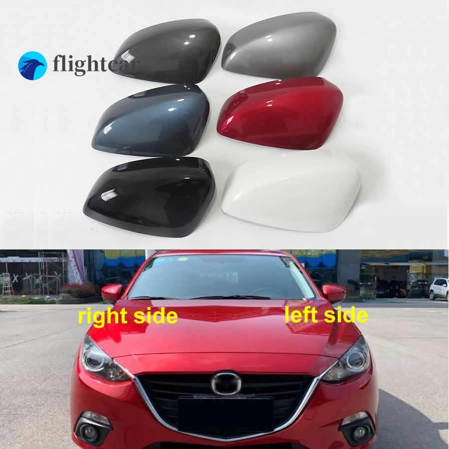 Flightcar ฝาครอบกระจกมองหลัง แบบเปลี่ยน สําหรับ Mazda 3 Axela 2014 2015 2016 1 ชิ้น
