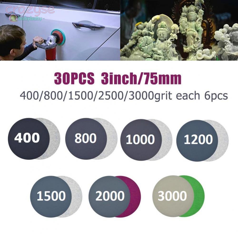 แผ่นกระดาษทรายขัด แบบเปียก แห้ง 30* 400-3000 กรัม ทนทาน ยืดหยุ่น