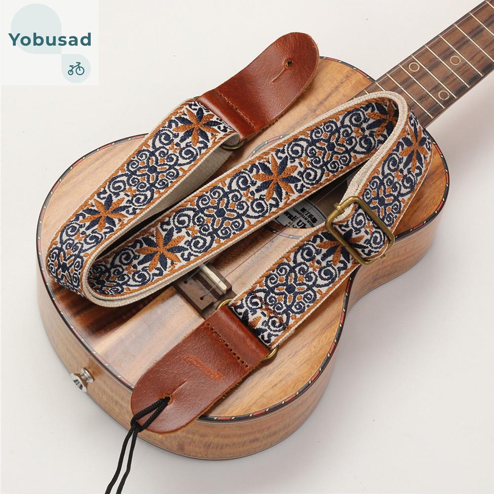 [Yobusad.th] สายคล้องคอกีตาร์เบส ปักลาย สไตล์เรโทร สําหรับผู้ชาย และผู้หญิง