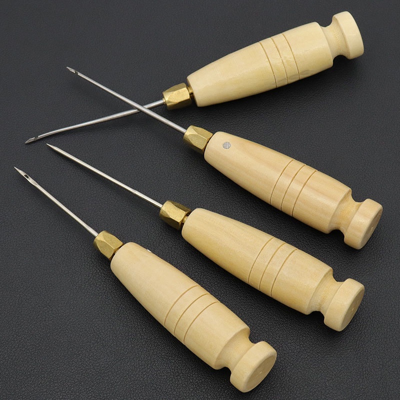 ขายส่ง ชุดเข็มเย็บหนัง และรองเท้าผ้าใบ ด้ามจับไม้ DIY 5 ชิ้น 6 ชิ้น 8 ชิ้น 1 ชุด