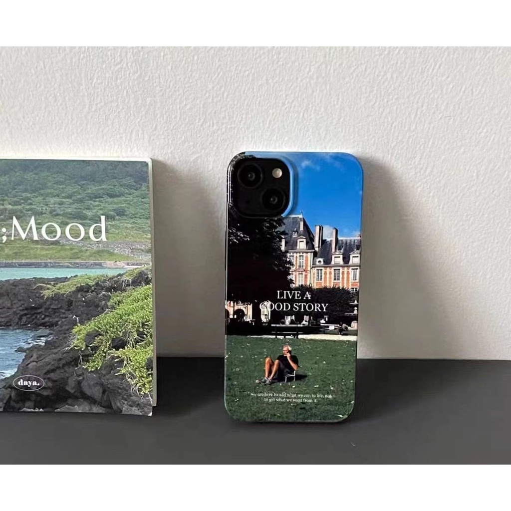 French Vacation Film Hard Case เข้ากันได้กับ iPhone13 iPhone14plus เคสโทรศัพท์ 12mini ยุโรปสไตล์อเมร