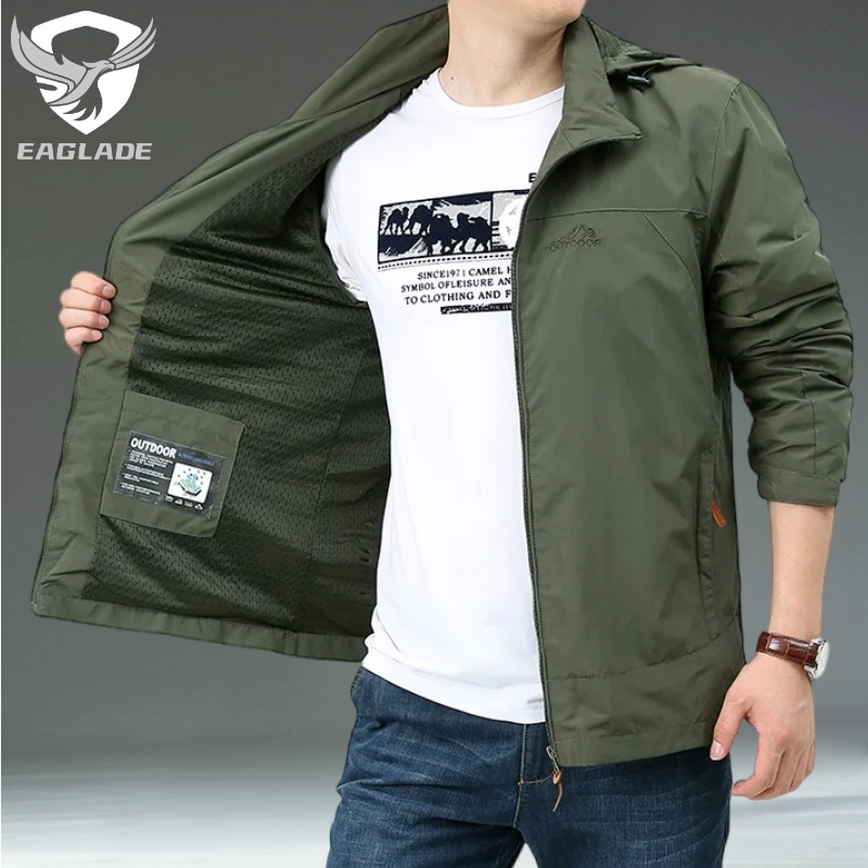 Eaglade เสื้อแจ็กเก็ตยุทธวิธี เดินป่า ขี่จักรยาน สําหรับผู้ชาย RF8817 สีเขียว
