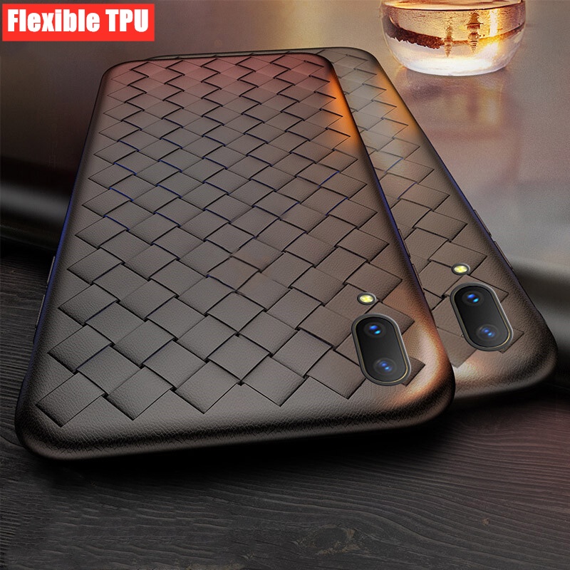 สําหรับ Huawei Y7 Pro 2019 DUB-LX2 เคสกระจายความร้อน แบบถัก ยืดหยุ่น TPU ผิวด้าน ป้องกันลายนิ้วมือ ฝาหลัง
