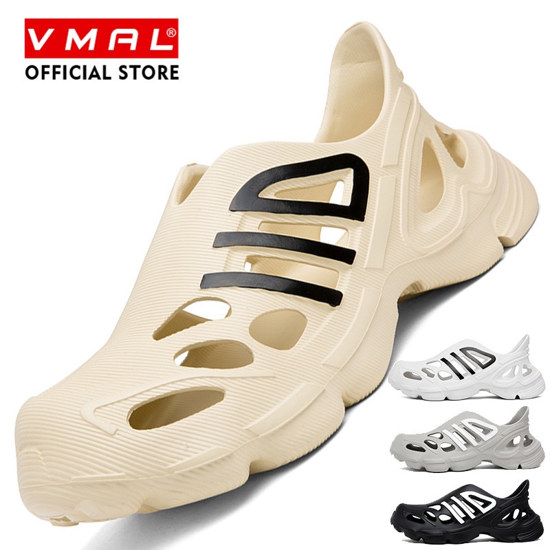 VMAL รองเท้าแตะ รองเท้าชายหาด ฮอลโลว์ กันน้ํา แฟชั่นฤดูร้อน สําหรับผู้ชาย 39-45