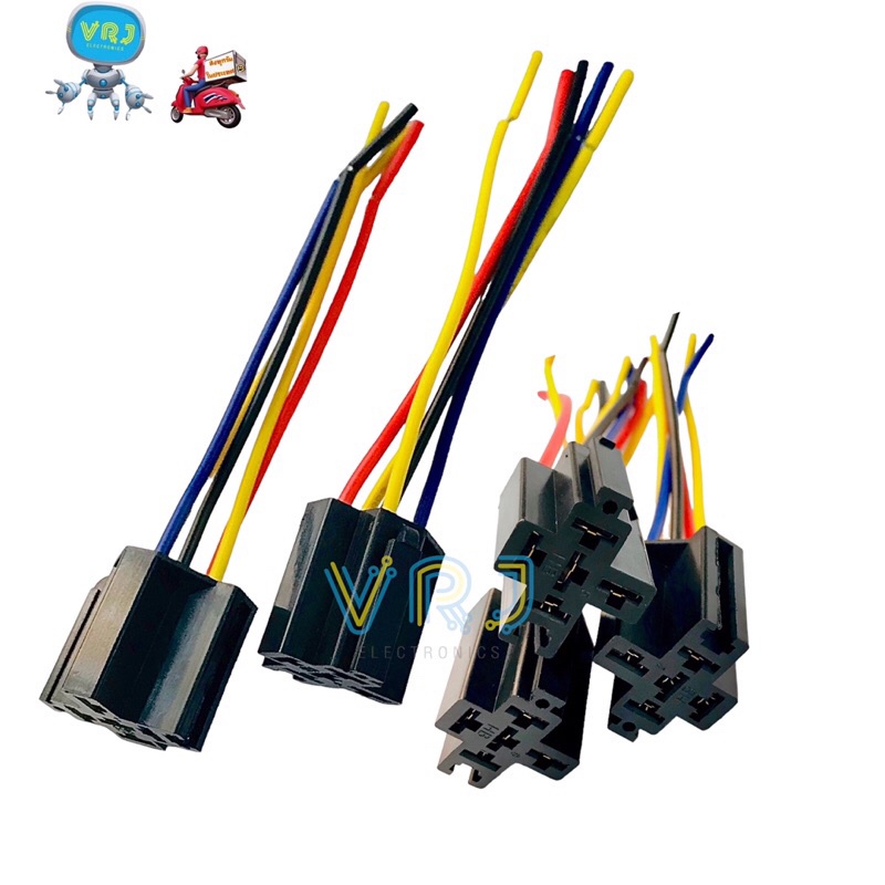 Socket ซ็อกเก็ตRelay รีเลย์ 5 ขา ซ็อกเก็ตRelay รีเลย์รถยนต์ 5 สาย