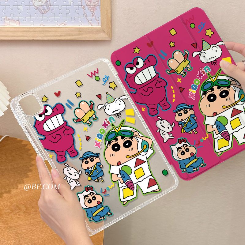 [iPad Air 5] เคส iPad กันกระแทก ลายการ์ตูนชินจัง สําหรับ iPad gen9 gen8 gen7 10.2 Air4 Air5 10.9 Pro11 2020 2021