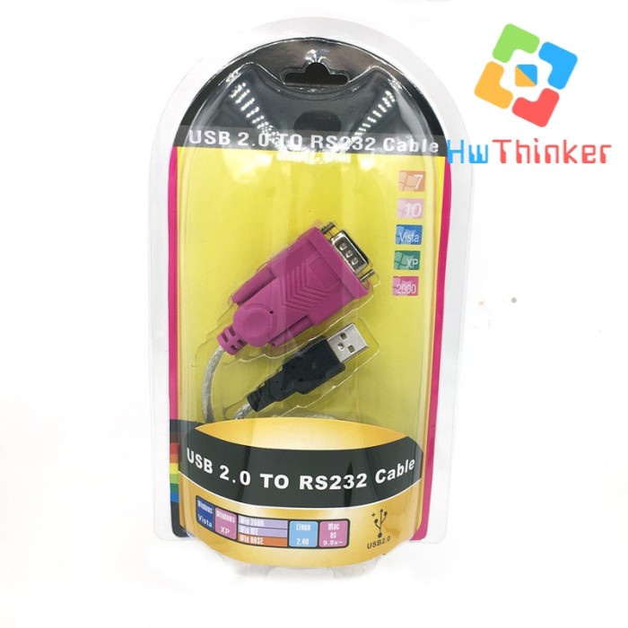 สายแปลงอะแดปเตอร์ USB TO Serial UART RS232 ชาย DB9 HL-340 CH340
