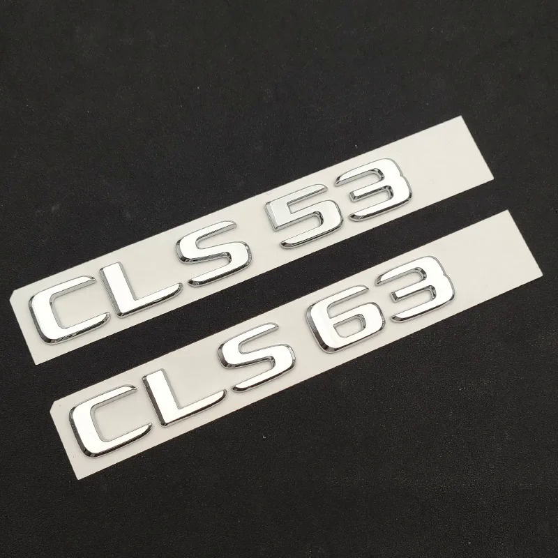 3d ABS Chrome Letters Car Rear Trunk Badge Sticker CLS53 CLS63 Emblem Logo For Mercedes CLS 53 63 AM