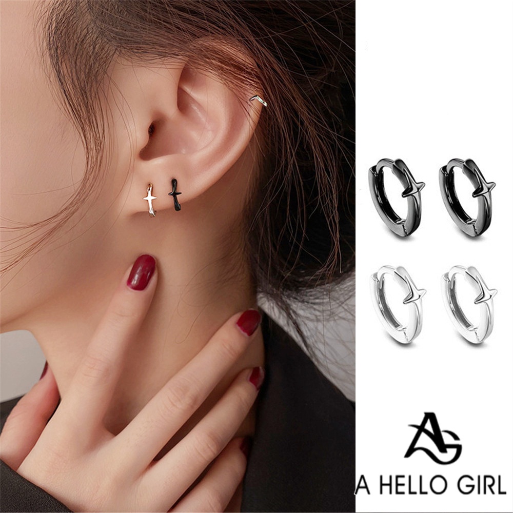 A HELLO GIRL ใหม่ ต่างหูแฟชั่น รูปดาว อเนกประสงค์ สําหรับผู้หญิง 2024