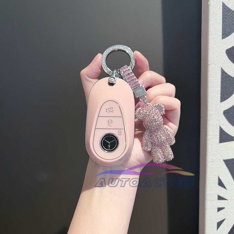 เคสรีโมตกุญแจ สีชมพู อุปกรณ์เสริม สําหรับ Benz Mercedes Benz Maybach S580 A-B-C-M-CLA-CLS-E-G-GLB-GL