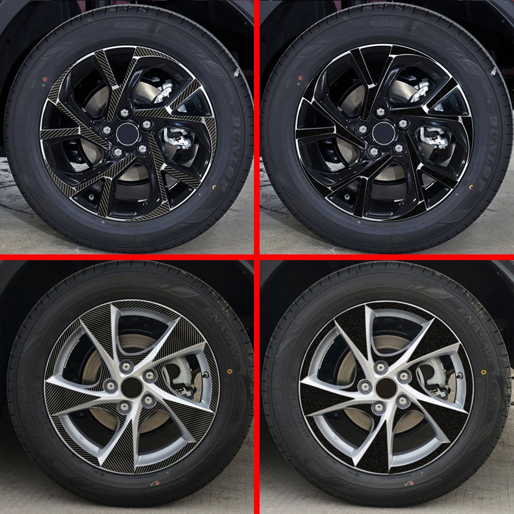 สติกเกอร์ PVC ติดดุมล้อรถยนต์ อุปกรณ์เสริม สําหรับ Toyota Chr C-HR 2016 2017 2018 2019 2020 2021