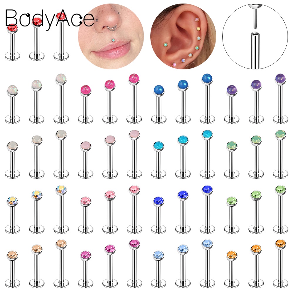 Bodyace ต่างหูสตั๊ด สเตนเลส 316L 16 กรัม 1 ชิ้น