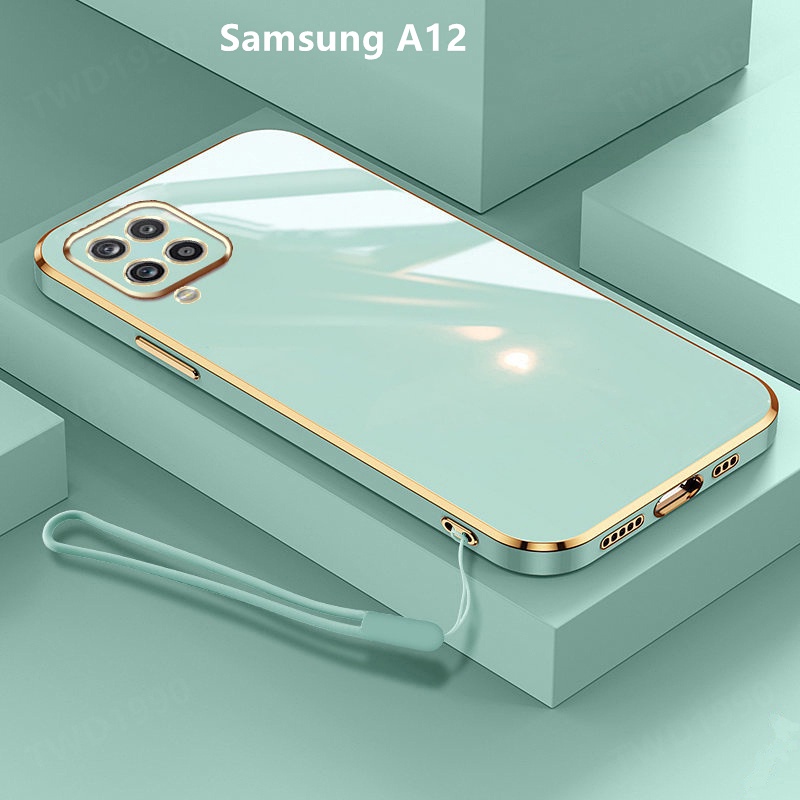 เคส Samsung A12 case สีทึบ Galaxy A12 เคสโทรศัพท์ ชุบ เคสมือถือ อ่อนนุ่ม เคสซัมซุง A12