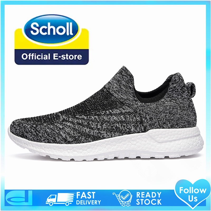 รองเท้ากีฬา scholl ส้นแบน แบบสวม สไตล์เกาหลี สําหรับผู้ชาย