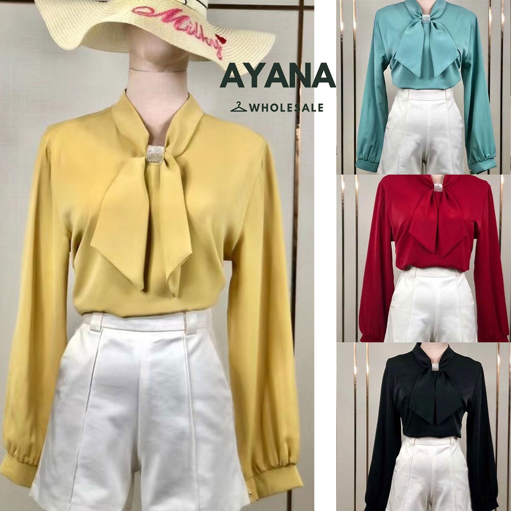 เสื้อแขนยาว เสื้อเชิ้ตผู้หญิง สีพื้น สวมใส่สบาย มีทั้งหมด9 สี