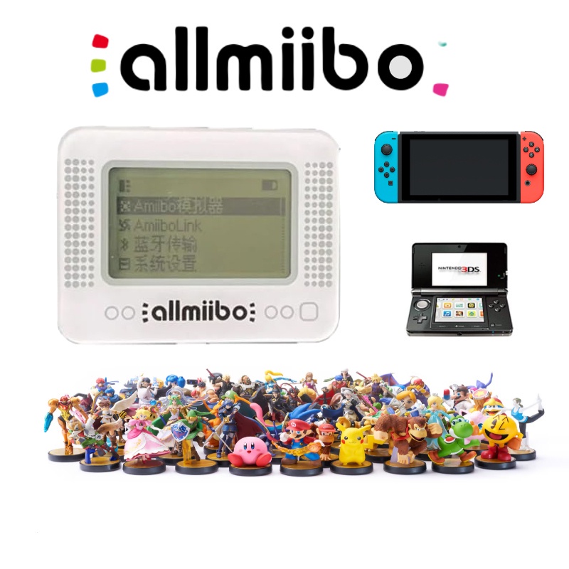 Allmiibo Nintendo Switch amiibo NFC ตัวจําลองบลูทูธ ใช้ตัวละครทุกตัว