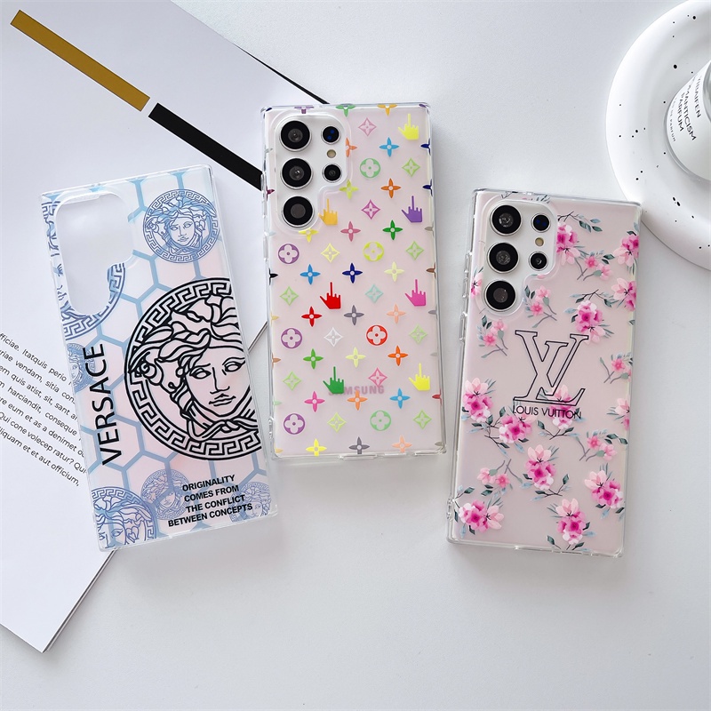 เคสโทรศัพท์มือถือ TPU แบบใส กันกระแทก สองสี สําหรับ Samsung Galaxy S23 Ultra S23 Plus S22 Ultra