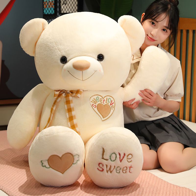 Bear Doll Plush Toy Teddy Bear Ragdoll Sleeping Pillow Giant Panda Huggy Bear Doll Birthday Gift Female YR3F