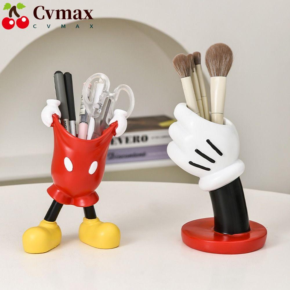 Cvmax แจกันดอกไม้, ฟิกเกอร์การ์ตูนอนิเมะตลก เรซิน ปากกา คอนเทนเนอร์, ของขวัญ การ์ตูนมิกกี้ โมเดิร์น ที่วางแปรงแต่งหน้า นักเรียน เด็ก