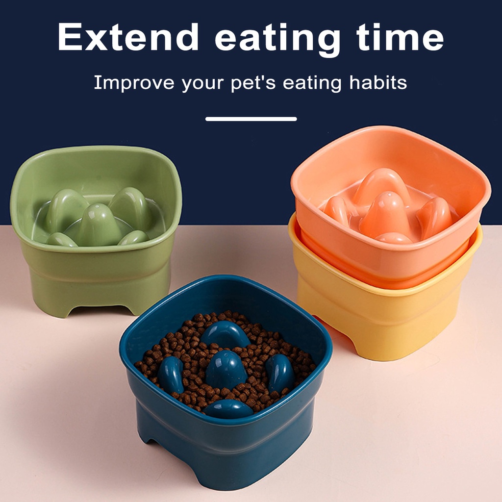ชามใส่อาหาร ป้องกันการสําลัก ขนาดใหญ่ จุของได้เยอะ สําหรับสัตว์เลี้ยง สุนัข แมว