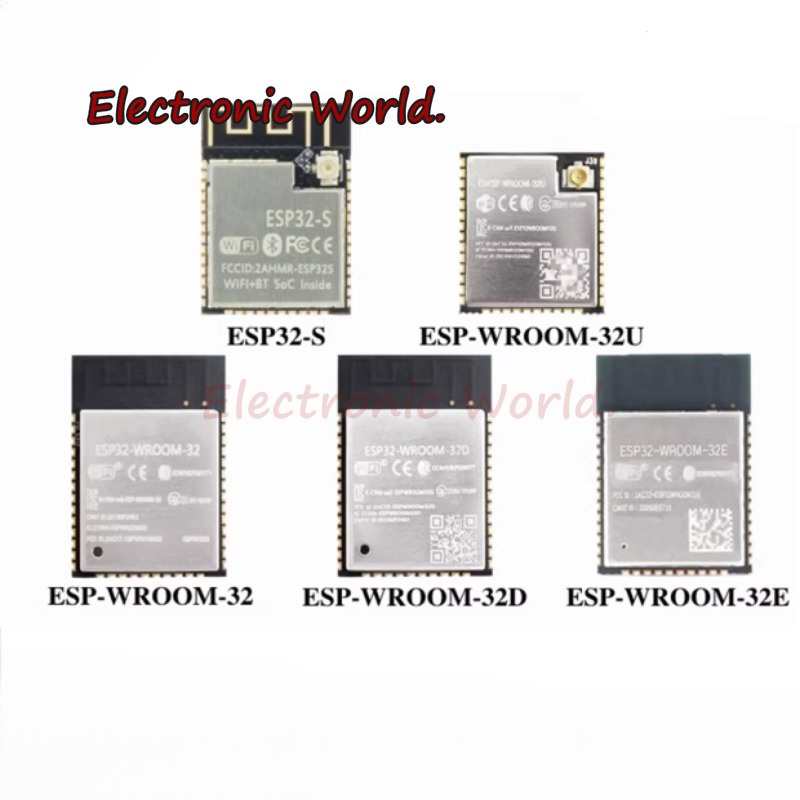 [ใหม่] ESP32 โมดูล ESP-WROOM-32U/32D/32E ESP-32SWiFi บลูทูธ Dual Mode Dual Core CPU