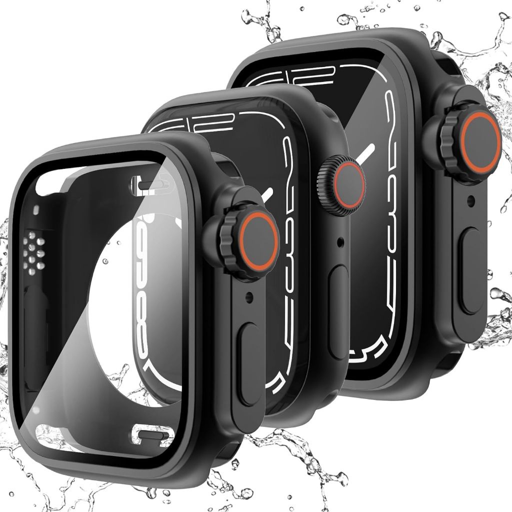 [waterproof] เคส Apple Watch Series 9 8 7 41mm 45mm Apple Watch Series SE 6 5 4 40mm 44mm Case กันชนพีซีแบบแข็ง