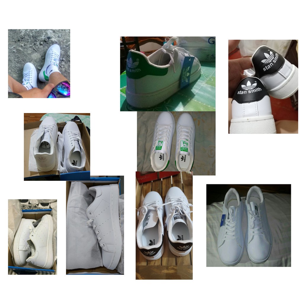 fast shipping （In stock）ADIDAS STAN SMITH shoes for men and women All White black Green shoes for m