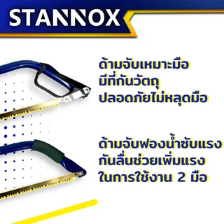 โครงเลื่อยคันธนู STANNOX ขนาด 21 นิ้ว 24 นิ้ว เลื่อยคันธนู เลื่อย เลื่อยตัดไม้