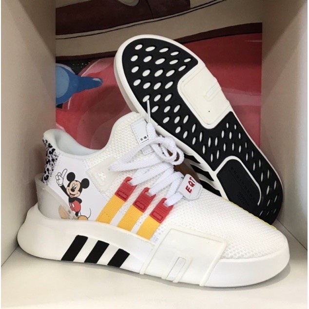 Adidas EQT Disney co-branded Mickey Mouse BASK ADV running shoes for men and women breathable sneak