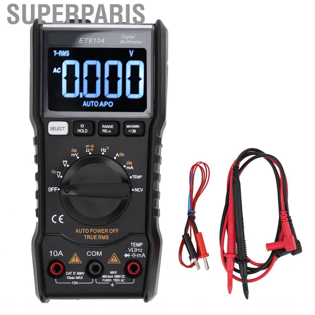 Superparis ET8104 Digital Multimeter Voltage Tester Current Meter Mini Test Tool