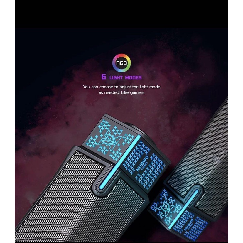 NUBWO Newๆๆ NX-S2 ( ลำโพง ต่อเป็น sound bar) Bluetooth V5.3 RGB lighting effects adjust 6 colors