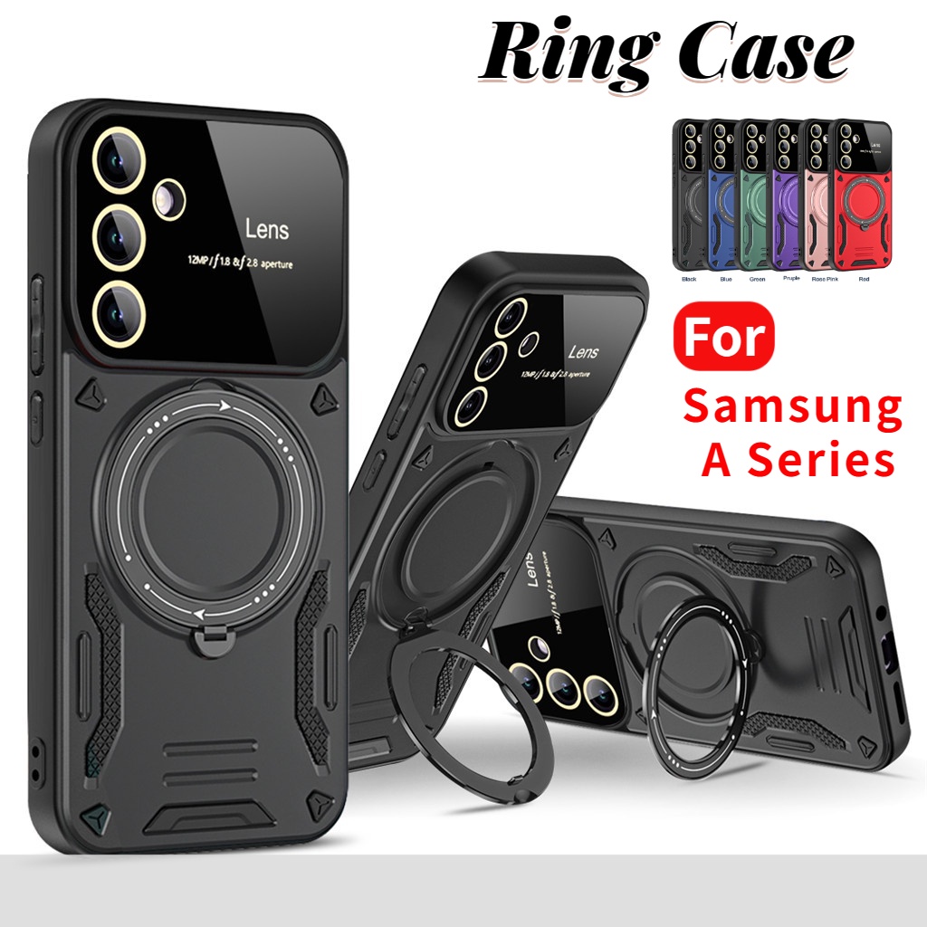 SAMSUNG สําหรับsamsung Galaxy A05 A05s 05 S A15 A25 A35 A54 A34 A55 5G 4G SAMAเคสโทรศัพท์กันชนกันกระแทกขาตั้งรถยึดกล้องป้องกันSoft TPU Edgeอะคริลิคปกหลัง