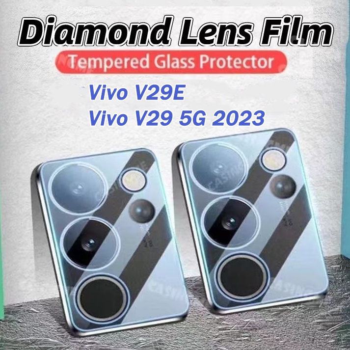 ฟิล์มกระจกกันรอย เลนส์กล้อง เต็มเลนส์ Vivo V29 V29 5G V29E Y36 Y27 4G 5G Y02S V27 V27Pro แบบครอบเต็มเลนส์