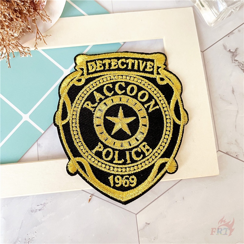 ♚ แผ่นแพทช์เหล็ก ลายตํารวจนักสืบ Raccoon Resident Evil ♚ แผ่นแพทช์รีดติดเสื้อ DIY 1 ชิ้น