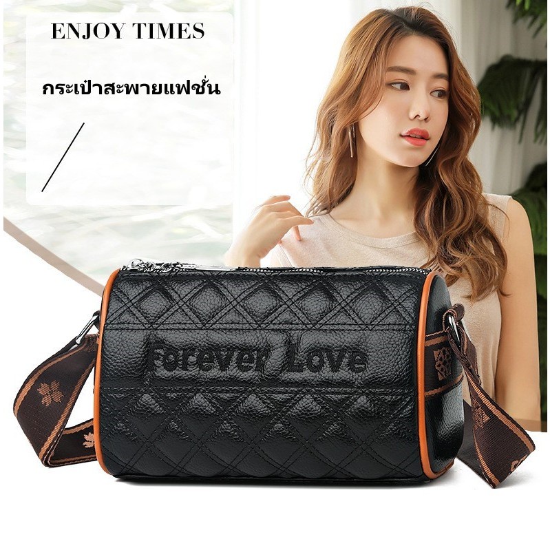 ใหม่ กระเป๋าสะพายไหล่ หนังวัวแท้ ทรงบอสตัน สไตล์เกาหลี แฟชั่นสําหรับสตรี BB00417