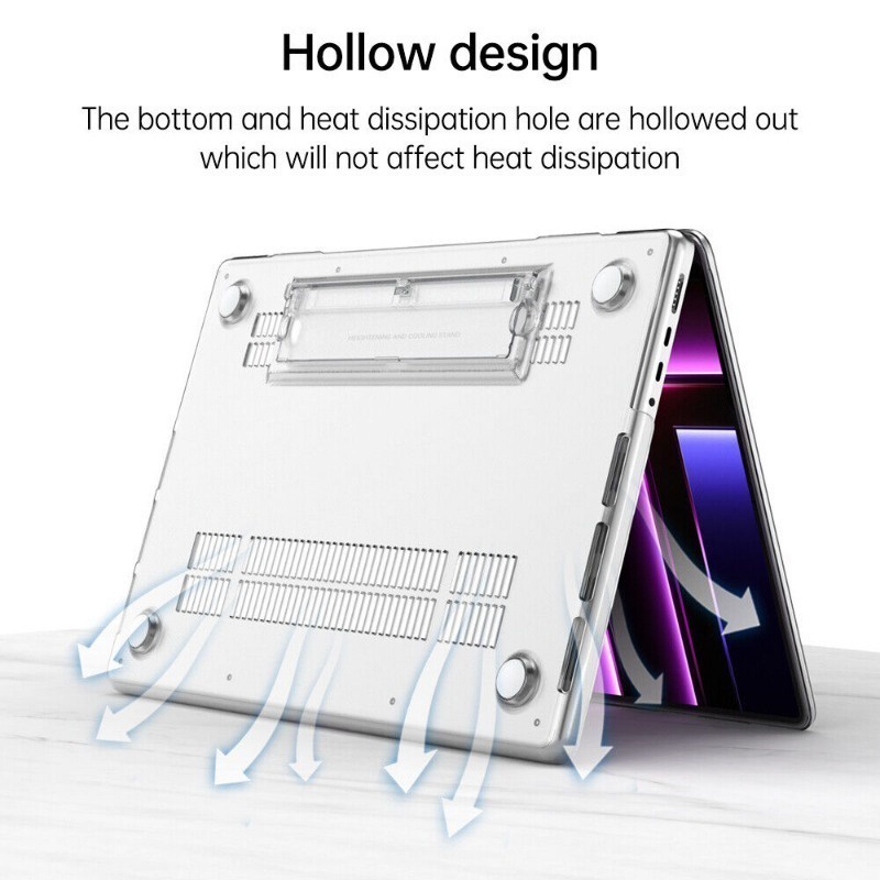 สําหรับ Macbook Air 13 นิ้ว A1466/A1369 A1932 2018/2019 A2179 (M1, 2020) A2337 กันกระแทก Slim Shell Stand แล็ปท็อปกรณี