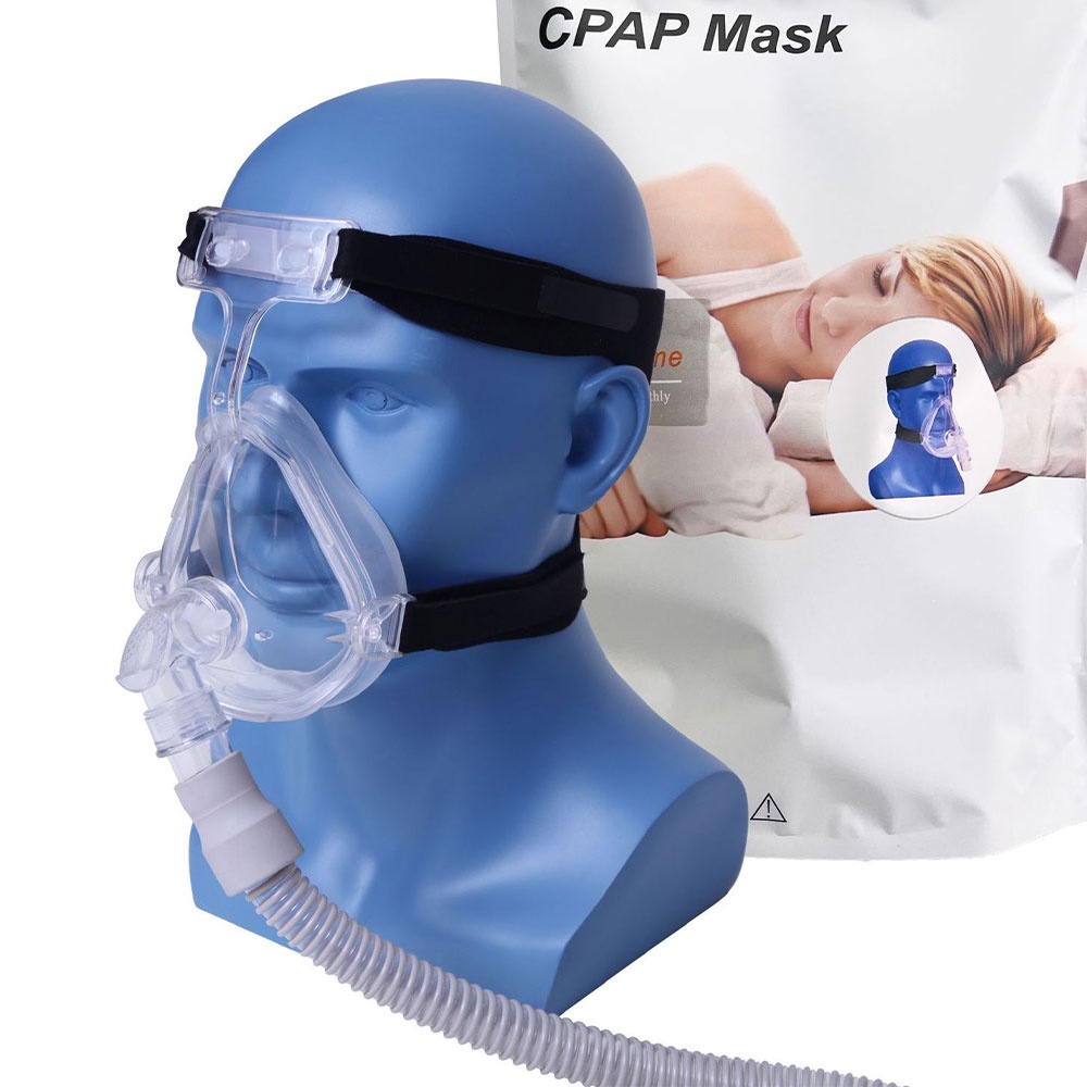 Cpap เครื่องช่วยหายใจอัตโนมัติ แบบเต็มหน้า หน้ากากปิดจมูกซิลิโคน นอนหลับ พร้อมอุปกรณ์ช่วยหายใจ แบบสวมศีรษะ