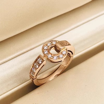 [พร้อมกล่อง] Bvlgari-bvlgari แหวนทองแดง 18K สีโรสโกลด์ ทองคําขาว ประดับเพชร แหวนคู่รัก แหวนแต่งงาน ของขวัญคู่รัก