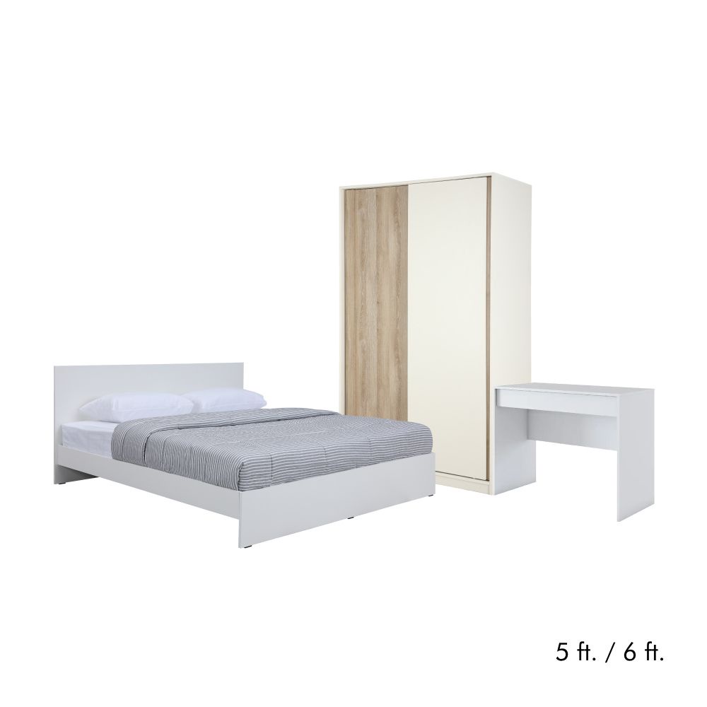INDEX LIVING MALL ชุดห้องนอน รุ่นวิวิด พลัส+วาว่า (เตียงนอน, ตู้เสื้อผ้าบานสไลด์, โต๊ะเครื่องแป้ง)