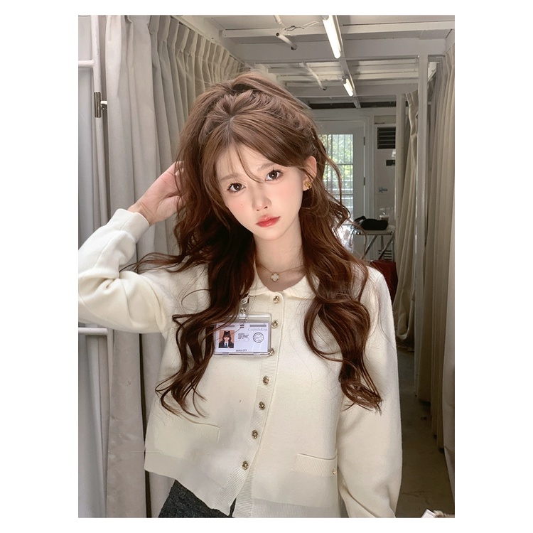 GAKKI เสื้อยืดสเวตเตอร์ถักคาร์ดิแกนแขนยาวผู้หญิง ผ้านิ่มใส่สบาย ฟรีไซส์ พร้อมส่ง 1779#