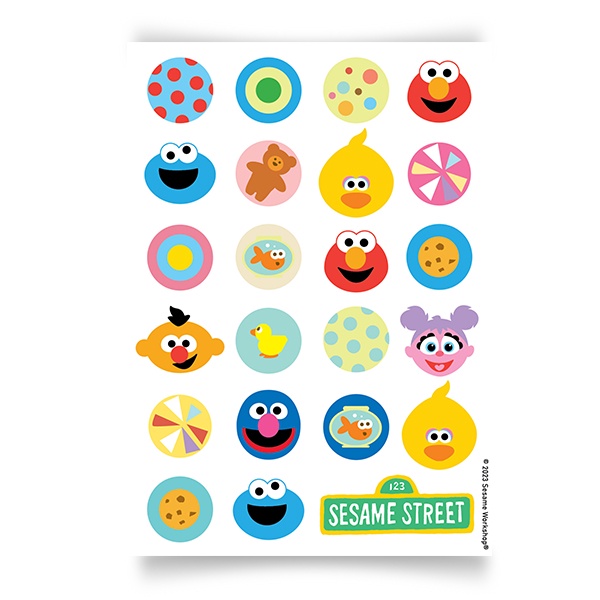 Bundanjai (สติกเกอร์) SST4-สติกเกอร์ : Sesame Street Baby Family-2 A6 Sticker (A6-PP-STK-404) W10.5xH14.8 cm.