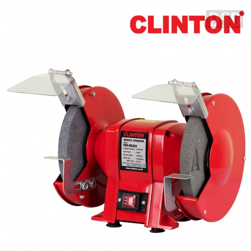 [พร้อมส่ง]🎆 (FER-BG200) มอเตอร์หินเจียร์ 8 นิ้ว 350 วัตต์ รุ่นเฟอร์ CLINTON รุ่น FER-BG200