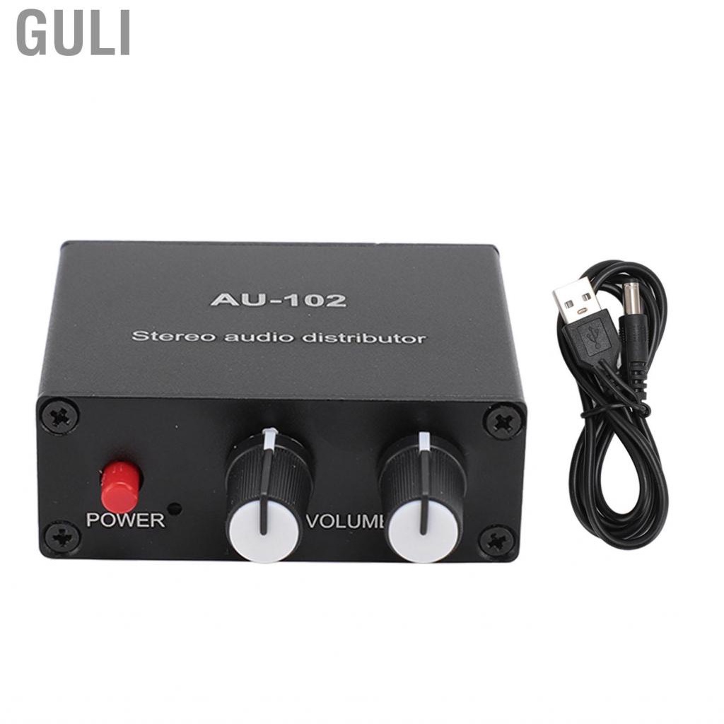 Guli 2 Channel Sound Amplifier 1 Input Output 3.5mm Independent Control Stereo