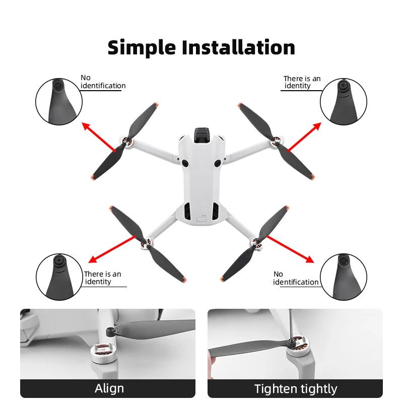 อะไหล่ใบพัด น้ําหนักเบา แบบเปลี่ยน สําหรับโดรน DJI MINI 4 PRO 6030F 4 คู่