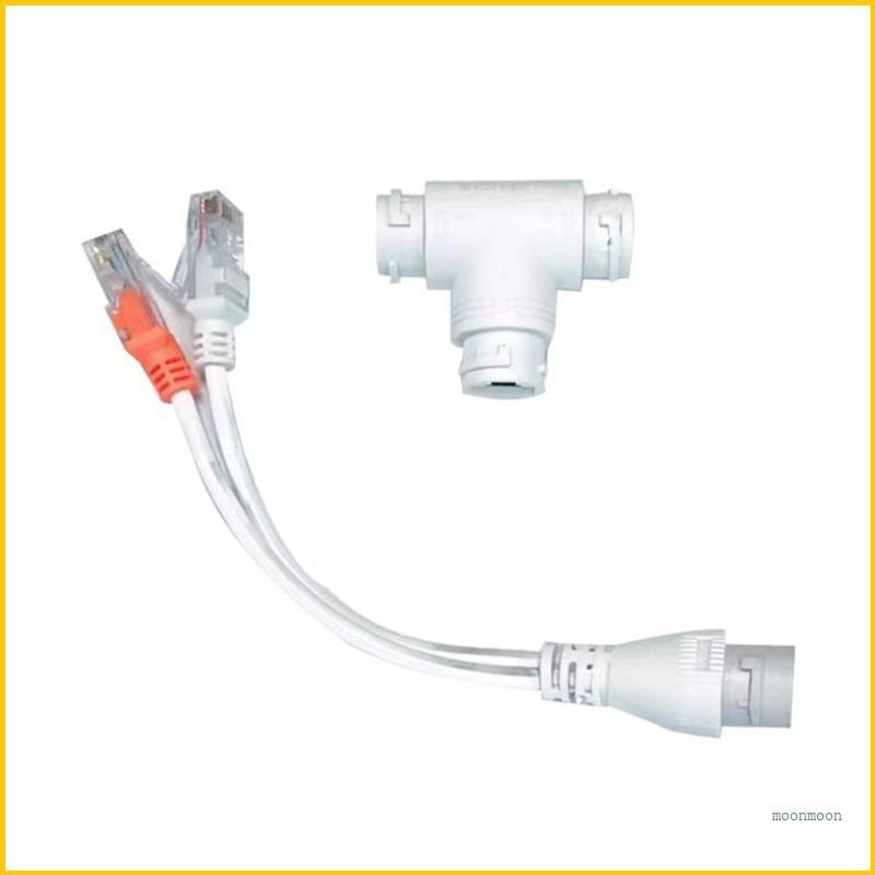 Moommy 2-in-1 POE Splitter ตัวเชื่อมต่อ RJ45 สามทาง สําหรับระบบตรวจสอบเครือข่าย