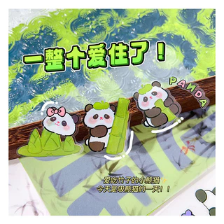สติกเกอร์ ลายแพนด้าน่ารัก กันน้ํา สําหรับตกแต่งขวด DIY