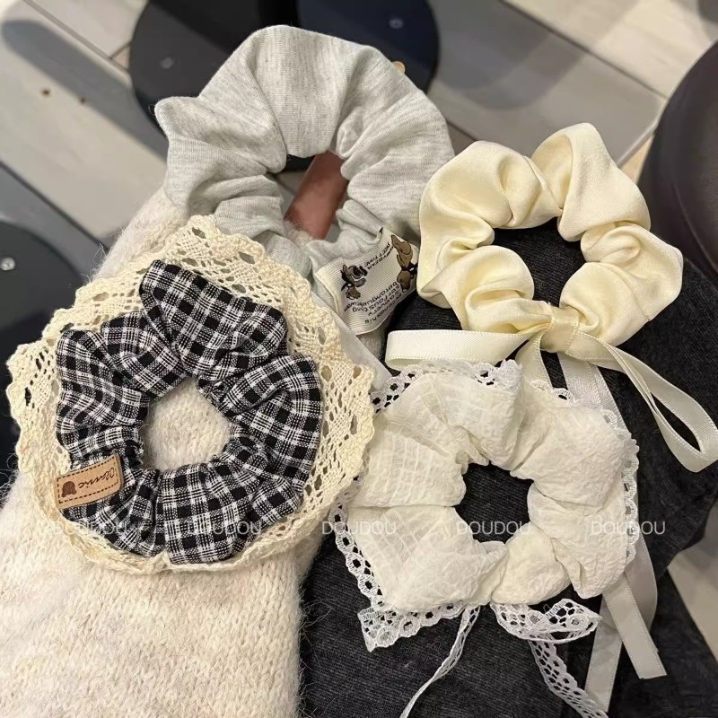 Sweet Ponytail Scrunchies แหวนผมหัวเชือกผูกผม